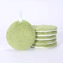 6pcs 80mm Round Reusable Makeup Remover Pads, Soft Sponge Face Cleansing Pads For Facial Skin Care, Suitable For All Skin Types - Multicolor - View 10