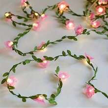 20 Luzes de Vinha de Sakura LED, Galhos Flexíveis, Alimentado por USB, 8 Modos de Iluminação, Adequado para Quarto, Festa de Casamento, Feriado e Decoração DIY - Lanterna de glicínia com flor de cerejeira - Visão 5