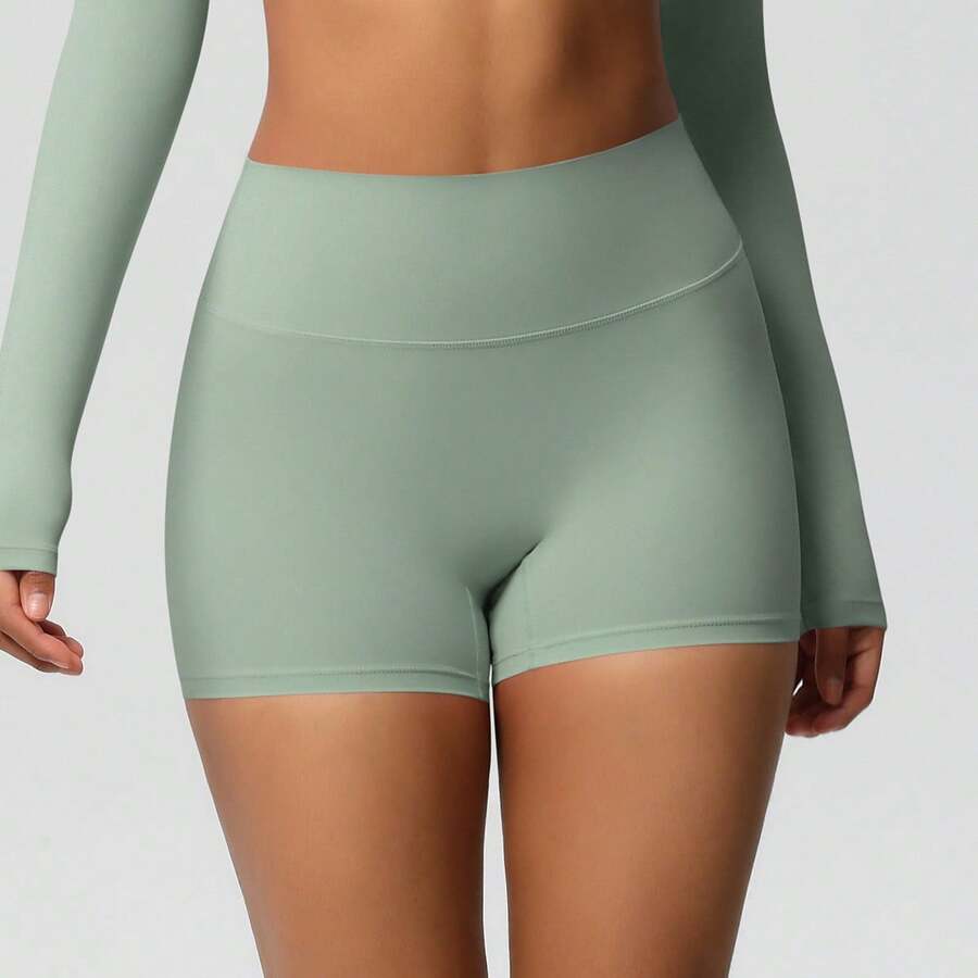 Pilates Set - 7101 Shorts - Basil Green - View 1