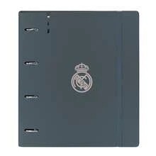 Real Madrid 皇家馬德里第三球衣 A4 活頁夾 24/25，27 x 32 x 4 厘米（3.5 升），4 孔 35 毫米，PP 泡沫封面，100 張筆替換內頁，5x5 方格，90 克/平方米，彈性封口，帶分隔頁和 7 小時 - 替代品 - 查看 1