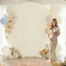 6ft, 6.6ft, 7.2ft Round Backdrop Cloth, Round Arch Cloth, Polyester Round Balloon Arch Backdrop, Suitable For Wedding, Birthday Party, Bridal Shower, Father's Day, Mother's Day Decoration, Outdoor Events, Holiday Decor Photo Prop, Easy To Clean And Install, Reusable Party Background Curtain - Multicolor - View 5