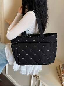 New Women's Handbag In Solid Pink, With A Spacious Interior Including A Cup Holder, Smooth Metal Zipper Closure, Double Handles For Carrying On The Shoulder Or In The Hand, Suitable For - Redwood - View 4