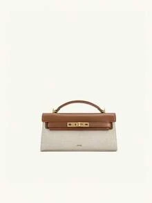 JW Sommer Strand Damen Handtasche Neuankömmling Leinwand atmungsaktive Mesh Tragetasche Premium leichte Handtasche Umhängetasche für Frauen Büro Pendeln/Tägliche Ausflüge/Date Pendeln/Kurzreise Mehrzwecktasche Luxus Textur Umhängetasche Einkaufen Reisen - Beige - Übersicht 2
