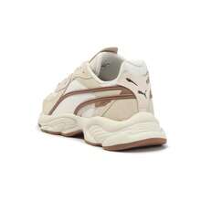 Puma 女款輕量透氣復古厚底運動鞋，春/夏季 - 白色-咖啡色-米白色 - 查看 7