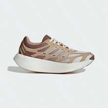 Adidas 厚底運動鞋 春/夏 中性情侶款 透氣網布跑步鞋 JR0050 - 乳白色/棕色 - 查看 2