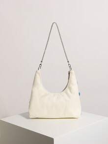 Bolso Hobo Grande con Degradado Azul y Lentejuelas, con Cristales Brillantes, Bolso de Hombro para Mujer Adecuado para Vacaciones y Compras (Posición de Lentejuelas Distribuida Aleatoriamente) - Azul - Ver 4