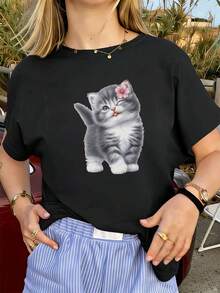 Women T-Shirts - Black - View 1