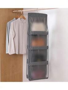 8/6-Slot Space-Saving Hanging Storage Bag, Multi-Pocket Wall-Mounted Handbag & Wallet Organizer, Closet & Wardrobe Hook Storage, Suitable For Handbags, Wallets & Accessories, Ideal For Closet, Storage Rack & Bedroom Organization - Multicolor - View 12