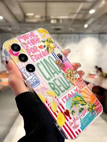1pc Line Slogan Lemon Casual Vacation Style Soft Phone Case Protective Cover Compatible With Huawei Honor , Galaxy A04e/12/A13/A14/A34/A50/A52/A53/A54/S21/S22/S23/S24/S25/S25Ultra/S25FE/S26/S26 PLUS/S26 ULTRA/S26 EDGE/ 6A/7A/8A/ 12T/13T/15T/15 TPRO - Clear - View 7