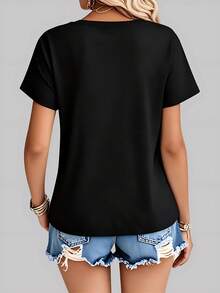 New York Knicks 2026 Playoffs Always Knicks New York Forever Team Mantra Unisex Graphic T-Shirt - 黑色 - 查看 3