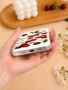 1件紅色櫻花花卉印花透明書本式手機殼，防摔，適用於Apple 16/16PRO/16PLUS/16PROMAX/11/11pro/11promax/12/12pro/12promax/13/13pro/13promax/14/14plus/14pro/14promax/15/15plus/15pro/15promax,/17/Air17pro/17promax，送給朋友、同學、閨蜜的禮物，書本式 - 彩色 - 查看 6