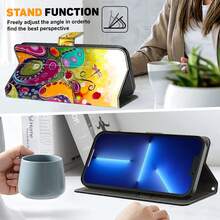 GLANDOTU PU Leather Phone Case With Card Slot And Stand, Compatible With Multiple Phone Brands And Models - Multicolor - View 3