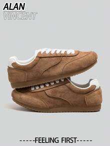 Alan Vincent[Devolución/Intercambio gratuito][Serie casual plana] Nuevos tenis casuales planos para mujer, color marrón, mocasines versátiles, zapatos de fiesta cómodos y de moda, zapatos casuales ligeros y con estilo - Marrón - Ver 2