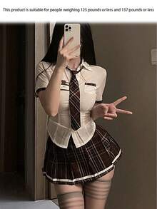 性感 JK 制服角色扮演內衣套裝，情人節與新年禮物 - 彩色 - 查看 8