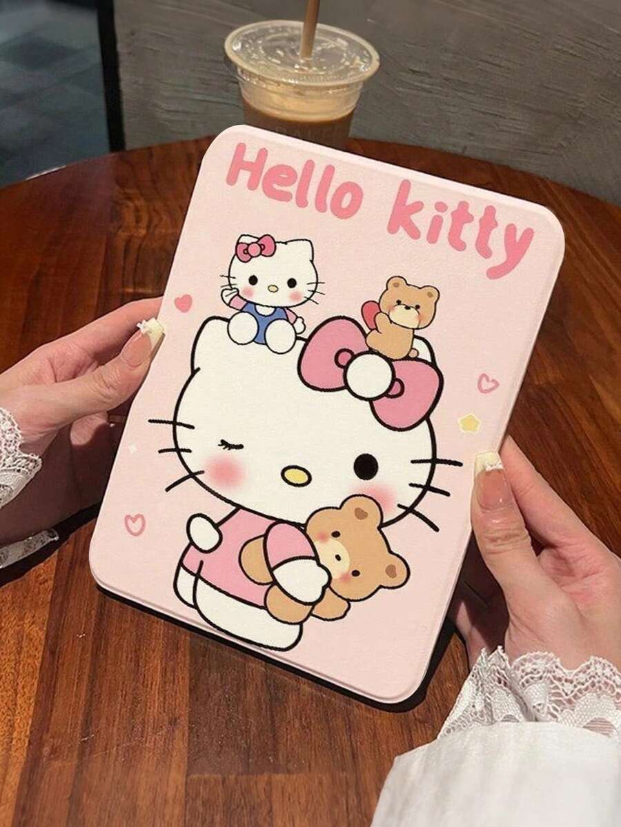 SANRIO 360°旋转支架可爱卡通保护套,带自动唤醒/睡眠功能,柔软TPU防摔后盖,适用于iPad 10.9/11/12.9英寸 - 彩色 - 查看 1
