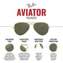 Ray-Ban Aviator Classic Gold /G-15 Green Polarized 62mm Sunglasses RB3025 001/58 - Color default - View 4