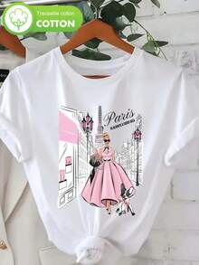 Women T-Shirts - [White] - View 1