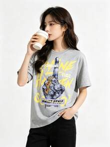 Women T-Shirts - Grey - View 1