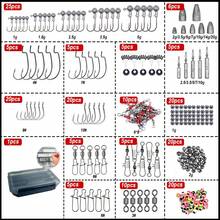 187pcs Fishing Accessories Set, Includes Fishing Hooks, Fishing Weights, Snaps, Beads, Organized Fishing Tackle Box, Suitable For Bass And Trout Fishing Gear - Combination 1 - View 3