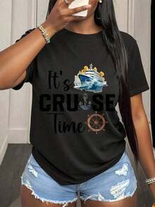Short-Sleeve Sailing Together Bahamas Soft Making Memories Together Cruise Vacation T-Shirt Family Trip Souvenir Travel Enthusiasts Island Getaway Celebration Wear 100% Cotton - 4 - 查看 6