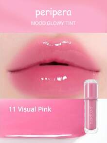 Peripera Mood Glowy Tint 玻璃感唇釉 11，高光澤鏡面水感妝效，不黏膩，果汁噴濺感，保濕輕盈，長效持色凝膠質地，適合女性日常使用，K-Beauty 韓系彩妝，Olive Young，禮品，4g/0.14 Oz - 11 - 查看 3