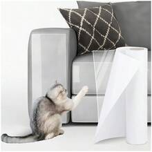 1 Roll Cat Scratch Couch Furniture Protector, Self-Adhesive & Cuttable Furniture Scratch Protector Pad, Wear-Resistant Wall & Sofa Guard, Multi-Functional Cat Scratcher 196 * 17.72in - 45*300 - View 5