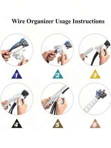 1pc 16mm X 3m Cable Organizer With Clips, Anti-Bite Open Ethernet Cable Protector Sleeve For Desk Or Under-Desk Cable Management - One Size Fits All - View 10