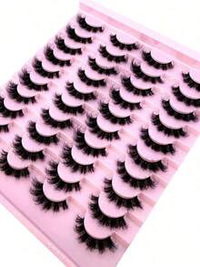 20 Pairs Soft Mink Eyelashes 3D Curl Winged End Eye Elongated Lashes Thick Handmade Natural False Eyelash Lash - Lông mi tự nhiên - Xem 6