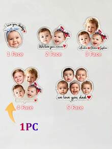 1/3/5pcs Customizable Photo Acrylic Magnets, Personalized Photo And Text Magnets, Baby Photo Gift, Family Keepsake For Refrigerator, Storage Cabinet, Toolbox Or Magnetic Board, Save The Date Magnets - Multi-color (acrylic Version) - View 47