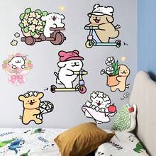1pc Cute Maltese Puppy Wall Sticker Set, PVC Material, Cartoon Style, Self-Adhesive, Waterproof, Easy To Remove, Suitable For Children's Room Wall Decor - Multicolor - View 9