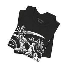 Ferdis Dusa Art, Spooky Vintage T-Shirt, Horror T-Shirt, Hell T-Shirt From, Divine Comedy, Unisex Short Sleeve T-Shirt - 黑色 - 查看 3