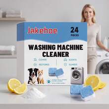 24-Pack | Laundry Cleaning Tablets | Powerful Scale Removal For Washing Machines | Dishwasher Cleaner For Drum/Wheel Washers | No Residue | Essential For Home Cleaning - Solid State - View 2