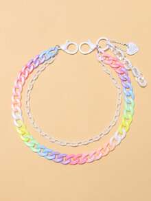 1 mặt dây chuyền hình ngôi sao năm cánh bằng acrylic nhiều màu sắc mới, hình chuông nhiều màu, hình kẹo mút nhiều màu, hình trái tim nhiều màu, kiểu dáng disco cá tính dành cho nữ, màu bánh macaron, dây đeo quần - Mặt dây chuyền dây đeo eo phong cách hip hop - Nhiều màu - Xem 22