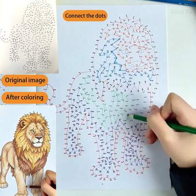 32 Themes Kids Connect The Dots Coloring Book, Educational Activity Book For Ages 3-12, Fun Drawing Book For Boys & Girls