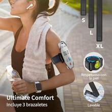 Bone Run Tie Connect Kit 2 netic Soporte nético de teléfono para, Brazalete Deportivo de liberación rápida Compatible con iPhone 16 15 13 Pro MAX  Galaxy, se Adapta a 4.7''-7.2 - Revista de bicicletas - Ver 6
