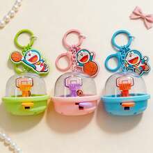 MINISO Doraemon Mini Basketball Game Keychain Cute Cartoon Bag Charm Hanging Accessory For Keys, Backpack, School Bag, Travel, Fun Toy Decoration, Collectible Gift Idea, Multiple Designs Available - Style 2 - View 5