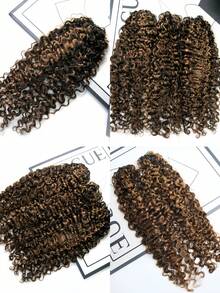 Y WIGS #4/30 Water Deep Wave Human Crochet Hair For Miracle Knots 18 Inch 55g Feather Crochet Human Hair For Boho Braids Lightweight 100% Human Hair Extensions For Back To School, Halloween, Holiday, Vacation, Daily, Sports - S4/30 - View 9