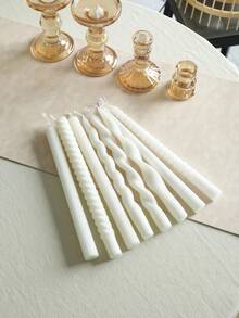 2 pièces Bougies longues blanches de style nordique, taille 2 cm x 25 cm, bougies parfumées, créent une ambiance, conviennent pour la décoration de la maison, la table, les fêtes, les décorations de vacances, les cadeaux pour elle, les centres de table de mariage, les anniversaires, les vacances, la décoration de jardin, les cadeaux unisexes - cire pour tiges - Voir 7