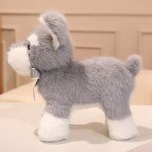 30cm Realistic Plush Schnauzer Dog Stuffed Animal Doll, Soft Doll Companion, Bedroom Decor, Birthday Gift - 30 Centimeters - View 6