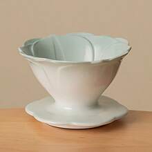1pc Ceramic Lotus Flower Shaped Coffee Filter Cup, Fits V01 Filter Paper, Can Brew 1-4 Cups, Reusable Manual Coffee Dripper, Suitable For Home, Cafe, Restaurant, Essential For Back To School - MultiWarna - View 9