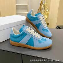 Zapatos casuales unisex, talla 36-45, zapatos casuales de mujer y zapatos deportivos de hombre, zapatos planos de suela blanda con cordones, zapatos cómodos y livianos de hombre para uso diario, de corte bajo,,,,,Zapatos de estilo europeo a la moda, zapatillas de entrenamiento clásicas alemanas, cuero natural de gamuza de alta calidad, zapatos deportivos casuales unisex. - Figura 14 - Ver 9