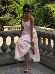 Women Midi Dresses - Rose - View 4