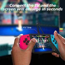 Konsol Game Genggam Retro dengan 600+ Game Klasik, Layar HD 3,8 Inci, Konsol Game Genggam Klasik Merah/Biru dengan Speaker, Pengontrol Nirkabel, Dapat Diisi Ulang, Terhubung ke TV, Hadiah Ulang Tahun dan Natal Terbaik - MultiWarna - View 5