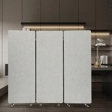 SanBouSi Office Partition Room Divider Divider Screen 183*168cm - Light Grey - View 10