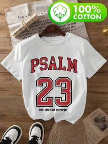 The Religious Text 'The Bible, Psalms' Chapter 23 Is Printed On A 100% Pure Women's T-Shirt, Perfect For Casual Wear And Vacations, With A Soft And Comfortable Design. This Is One Of My Recent Purchases... Claim My Daily Gift. Suitable As A Gift. Women's T-Shirt. Blouses > Elegant. Boho Chic. Soft, Breathable, And Comfortable Women's Top, Ideal For Spring, Summer, And Autumn, Perfect For Vacations, Travel, And Everyday Wear. - 白色 - 查看 1