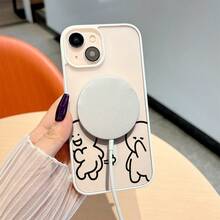 Funda para teléfono - Funda protectora con personajes de dibujos animados que se estaban burpando y tapándose la nariz, diseñada para ser a prueba de caídas y resistente a los arañazos, compatible con iPhone 17 Pro Max, 17, 17 Air, 16 Pro, 15 Plus, 11, 12, 13, 14 Max, X/XS. - Blanco - Ver 5
