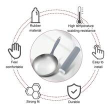 2pcs Silicone Pot Handle Covers, Heat-Resistant Cast Iron Pot Handle Covers, Non-Slip Cast Iron Skillet Handle Covers, Multi-Functional Silicone Pot Mats, Grey Silicone Pot Handle Covers, Suitable For Kitchenware - View 5