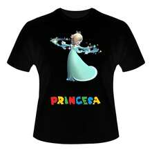 Playera Princesa Peach Rosalina Daisy Personaliza - Negro - Ver 1