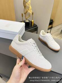 Zapatos casuales unisex, talla 36-45, zapatos casuales de mujer y zapatos deportivos de hombre, zapatos planos de suela blanda con cordones, zapatos cómodos y livianos de hombre para uso diario, de corte bajo,,,,,Zapatillas de entrenamiento alemanas de alta gama, clásicas, retro, versátiles, con diseño de grafiti, unisex, para parejas, en color blanco. - Todo blanco - Ver 11