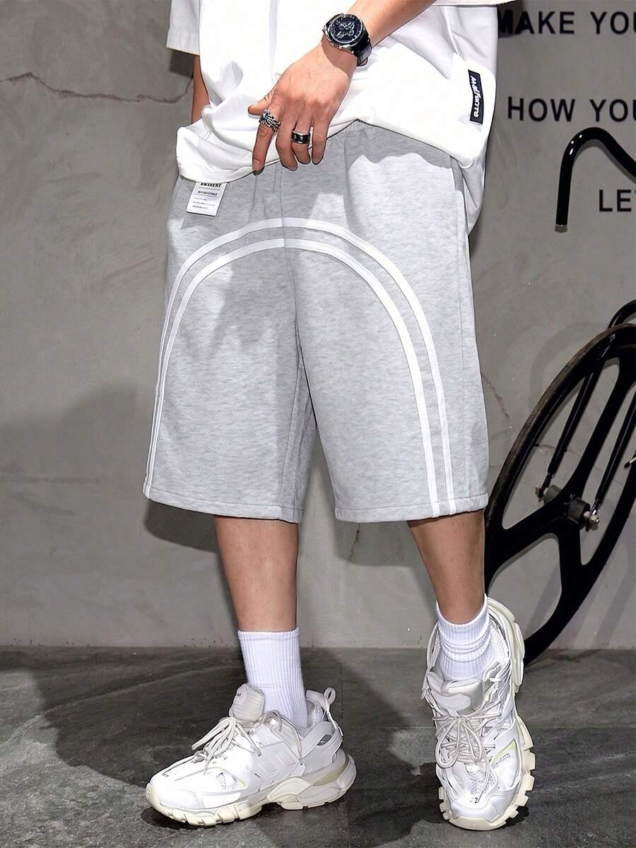 Teen Boy Summer New Knit Shorts, Outdoor Sports Breathable Casual Simple Shorts - Apricot - View 1